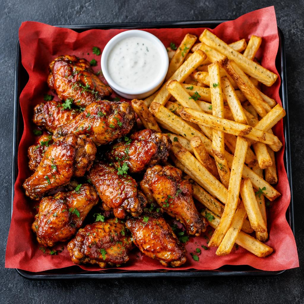 Illustrative wings serving